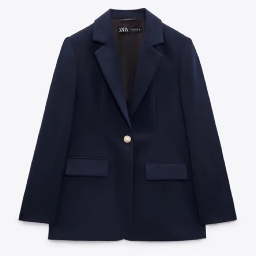 Zara gold button lined blazer
